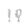 Trovenix S925 Sterling Silver Geometric Irregular Sparkling Diamond Earrings For Women